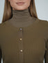 Point Tiny Cable Cardigan in Olive